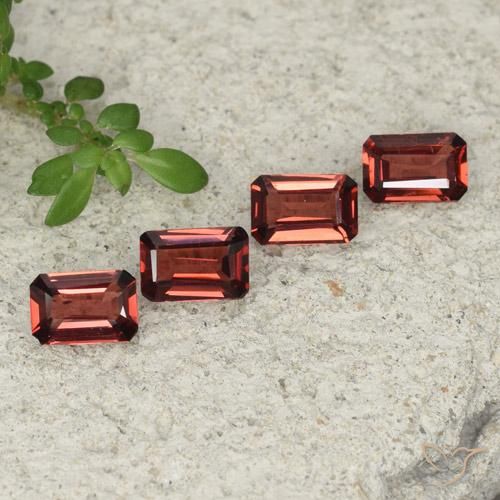 2.12 ctw Red Pyrope Garnet Stones, Natural Pyrope Garnet in Octagon Step Cut Shape for Sale