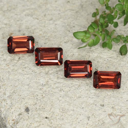 2.17ctw Natural Medium Red Pyrope Garnet, Emerald Cut, VVS-VS