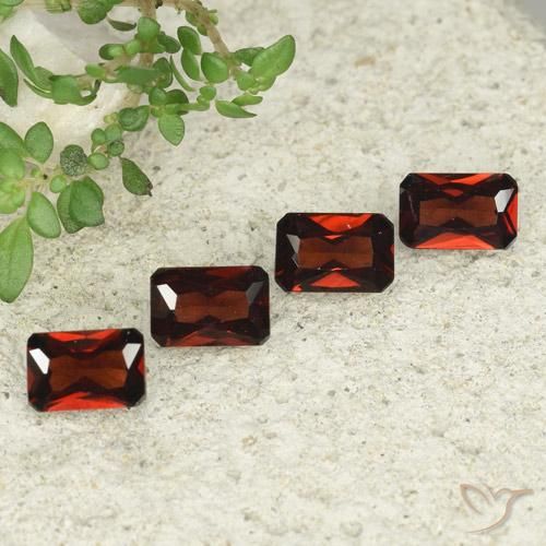 2.40 ctw Red Pyrope Garnet Stones, Natural Pyrope Garnet in Octagon / Scissor Cut Shape for Sale