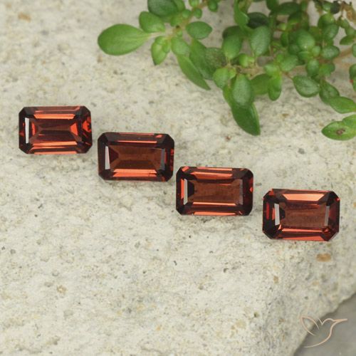 2.18ctw Natural Medium Red Pyrope Garnet, Emerald Cut, VS