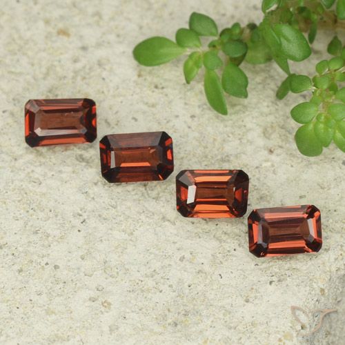 1.85ctw Natural Deep Red Pyrope Garnet, Emerald Cut, VS