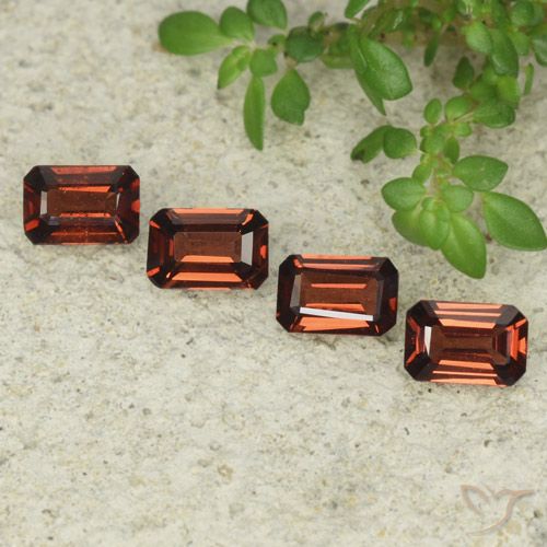 2.15ctw Natural Deep Red Pyrope Garnet, Emerald Cut, VS