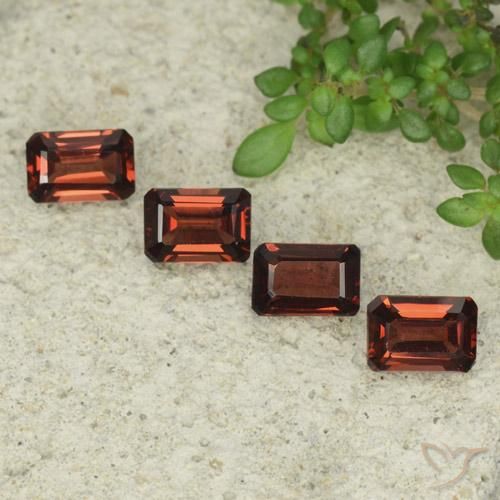 3.01ctw Natural Sangria Red Pyrope Garnet, Emerald Cut, VS