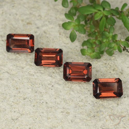2.7 ct Octagon Cut Pyrope Garnet, 5.9 x 4 mm From Mozambique, Photo A