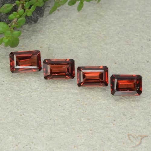 2.48ctw Natural Deep Red Pyrope Garnet, Emerald Cut, VS
