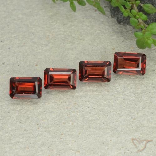 2.48 ctw Red Pyrope Garnet Stones, Natural Pyrope Garnet in Octagon Step Cut Shape for Sale