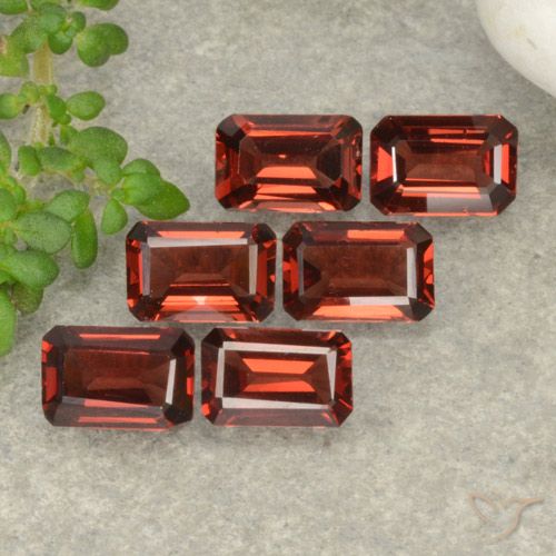 3.60ctw Natural Scarlet Red Pyrope Garnet, Emerald Cut, VS