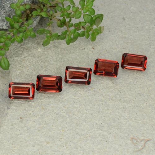 2.42ctw Natural Scarlet Red Pyrope Garnet, Emerald Cut, VS