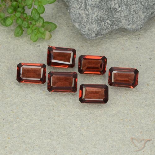 3.66ctw Natural Deep Scarlet Red Pyrope Garnet, Emerald Cut, VS