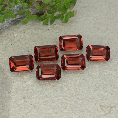 3.31 ct Octagon Cut Pyrope Garnet, 5.8 x 3.9 mm From Mozambique, Photo A