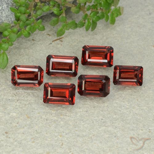 3.69 ct Octagon Cut Pyrope Garnet, 5.8 x 3.9 mm From Mozambique, Photo A