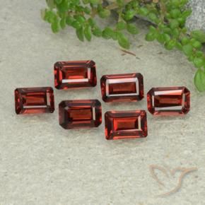 3.69 ctw Red Pyrope Garnet Stones, Natural Pyrope Garnet in Octagon Step Cut Shape for Sale