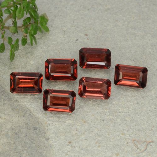 3.38ctw Natural Deep Red Pyrope Garnet, Emerald Cut, VS