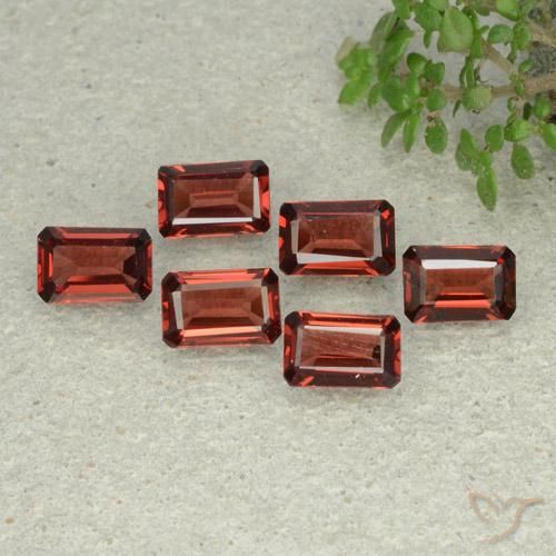 3.41 ctw Red Pyrope Garnet Stones, Natural Pyrope Garnet in Octagon Step Cut Shape for Sale