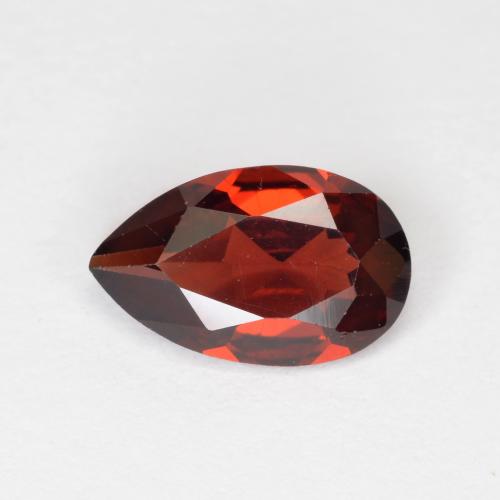 Dark Red Pyrope Garnet Gem - 1ct Pear Facet (ID: 487328)