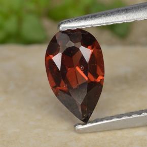 0.87 ct Red Pyrope Garnet Stone, Natural Pyrope Garnet in Pear Facet Shape for Sale