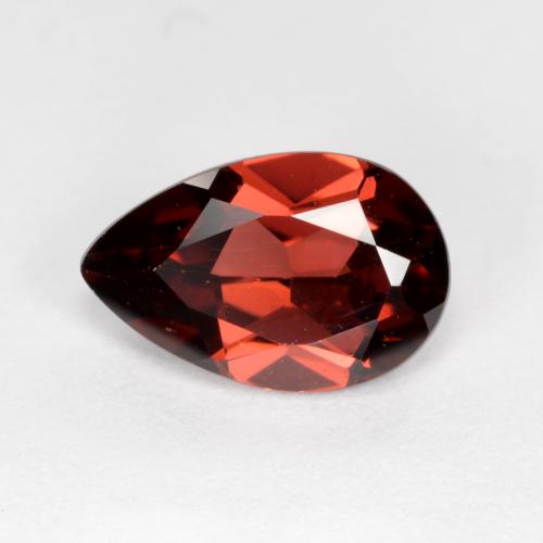 Deep Red Pyrope Garnet Gem - 1.1ct Pear Facet (ID: 487457)