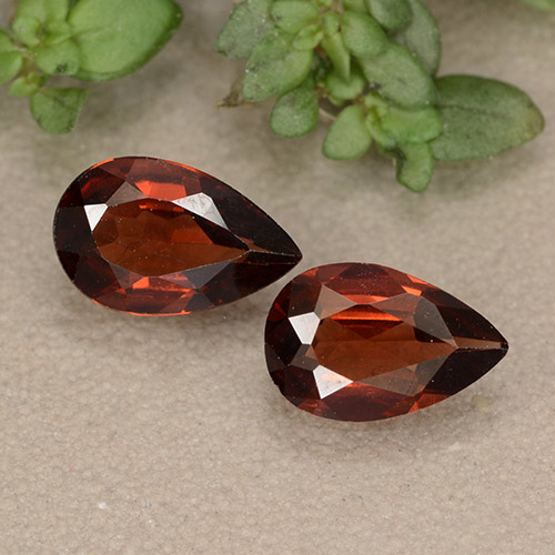 Deep Red Pyrope Garnet Gem - 0.9ct Pear Facet (ID: 487569)
