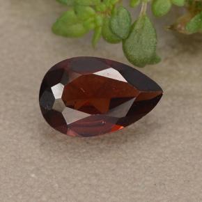 Sangria Red Pyrope Garnet Gem - 0.9ct Pear Facet (ID: 487576)