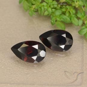 1.88 ctw Red Pyrope Garnet Stones, Natural Pyrope Garnet in Pear Facet Shape for Sale