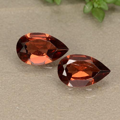 Deep Red Pyrope Garnet Gem - 0.8ct Pear Facet (ID: 487778)