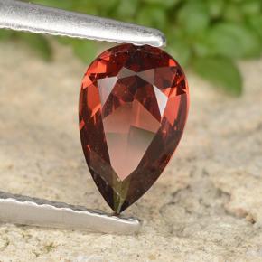 0.87 ct Red Pyrope Garnet Stone, Natural Pyrope Garnet in Pear Facet Shape for Sale