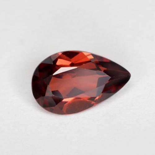 0.90 ct Red Pyrope Garnet Stone, Natural Pyrope Garnet in Pear Facet Shape for Sale