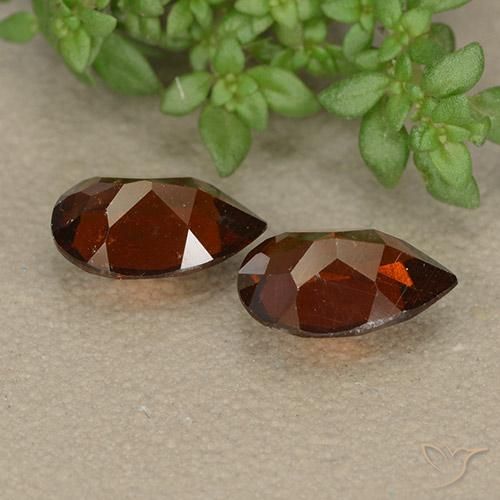 Pyrope Garnet Gemstones in 8 x 5 mm (calibrated) Size for Sale, Pyrope Garnet Stones in Merlot Red Color