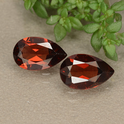 Medium Red Pyrope Garnet Gem - 0.9ct Pear Facet (ID: 487876)