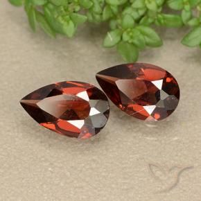 1.69 ctw Red Pyrope Garnet Stones, Natural Pyrope Garnet in Pear Facet Shape for Sale