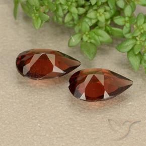 Pyrope Garnet Gemstones in 8 x 5 mm (calibrated) Size for Sale, Pyrope Garnet Stones in Currant Red Color