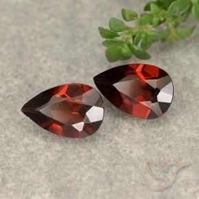 1.89 ctw Red Pyrope Garnet Stones, Natural Pyrope Garnet in Pear Facet Shape for Sale