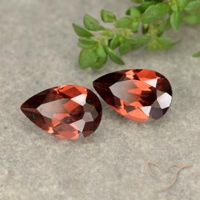 1.75 ctw Red Pyrope Garnet Stones, Natural Pyrope Garnet in Pear Facet Shape for Sale
