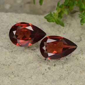 Rojo sangría Granate Piropo Gema - 0.8ct Corte en forma de pera (ID: 488093)