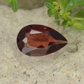 Dark Red Pyrope Garnet Gem - 0.9ct Pear Facet (ID: 488137)