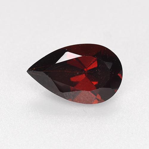 Blackish Red Pyrope Garnet Gem - 1ct Pear Facet (ID: 488140)