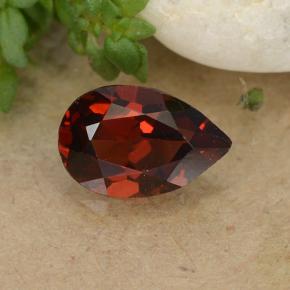 Deep Red Pyrope Garnet Gem - 1ct Pear Facet (ID: 488270)