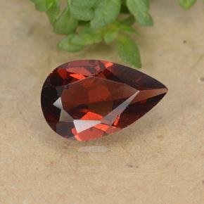 0.86 ct Red Pyrope Garnet Gemstone, Pyrope Garnet Gem in Pear Facet Shape for Sale.