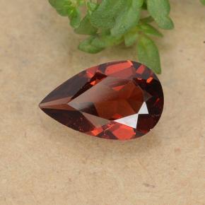 0.86 ct Red Pyrope Garnet Stone, Natural Pyrope Garnet in Pear Facet Shape for Sale