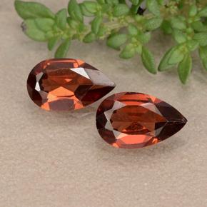 1.60 ctw Red Pyrope Garnet Gemstones, Pyrope Garnet Gems in Pear Facet Shape for Sale.