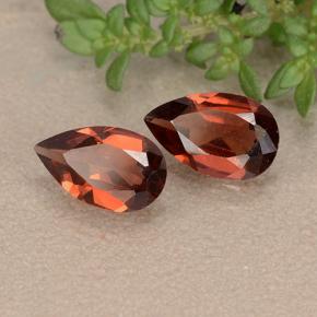 1.60 ctw Red Pyrope Garnet Stones, Natural Pyrope Garnet in Pear Facet Shape for Sale