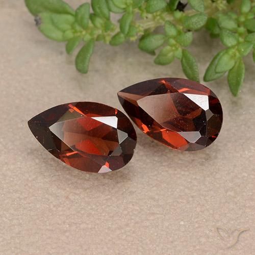 1.83 ctw Red Pyrope Garnet Stones, Natural Pyrope Garnet in Pear Facet Shape for Sale