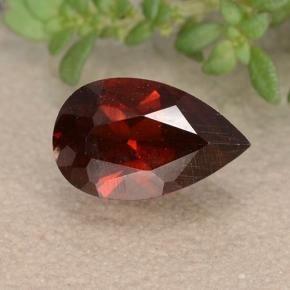 Deep Red Pyrope Garnet Gem - 1ct Pear Facet (ID: 488483)