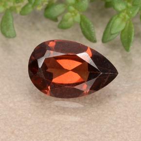 Currant Red Гранат Пироп Камень - 0.9ct Фасетная Груша (ID: 488488)