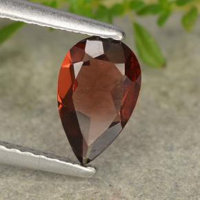 0.77 ct Red Pyrope Garnet Stone, Natural Pyrope Garnet in Pear Facet Shape for Sale