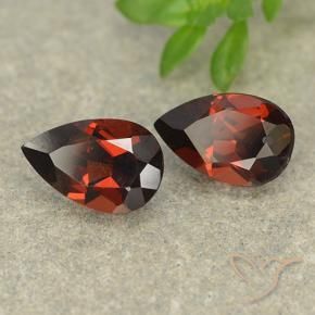 2.01 ctw Red Pyrope Garnet Stones, Natural Pyrope Garnet in Pear Facet Shape for Sale