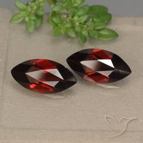 3.70 ctw Red Pyrope Garnet Stones, Natural Pyrope Garnet in Marquise Facet Shape for Sale