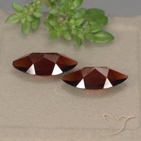 Pyrope Garnet Gemstones in 12.1 x 6.1 mm Size for Sale, Pyrope Garnet Stones in Dark Red Color
