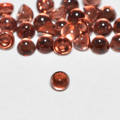 Brick Red Pyrope Garnet Gem - 0.1ct Round Cabochon (ID: 494780)