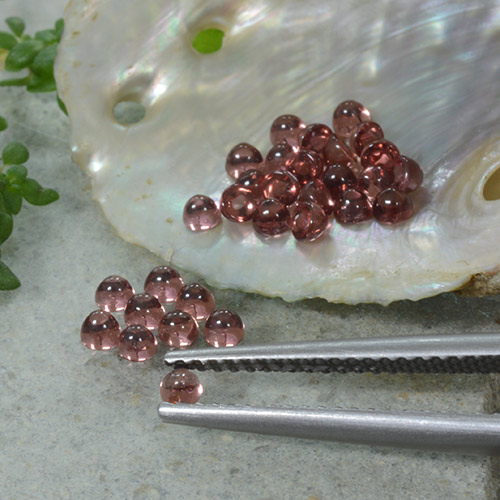 Merlot Red Pyrope Garnet Gem - 0.1ct Round Cabochon (ID: 494783)